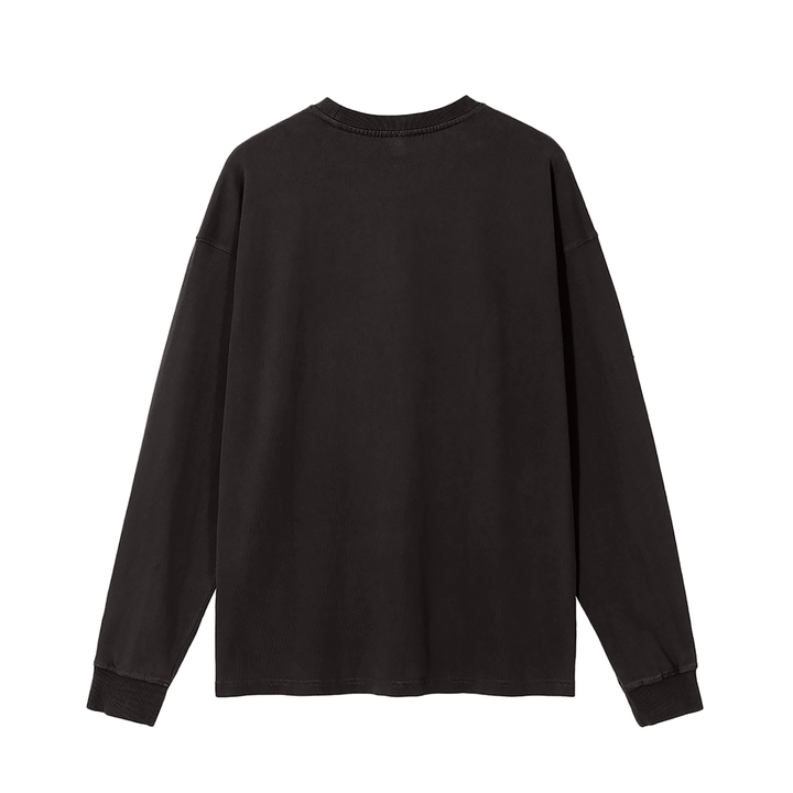 Saint Kevon Portrait long-sleeve tee in vintage black — garment back
